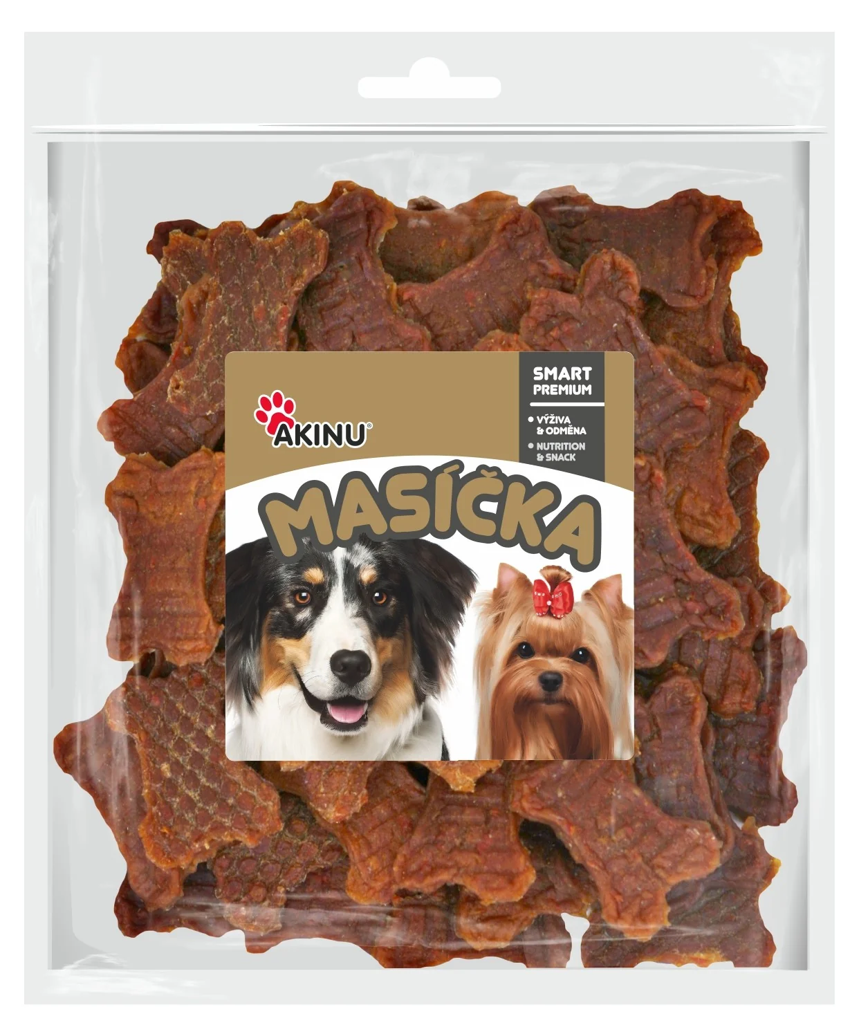 Akinu MASÍČKA Kuřecí kostičky s karotkou pamlsek pro psy 2 x 300 g