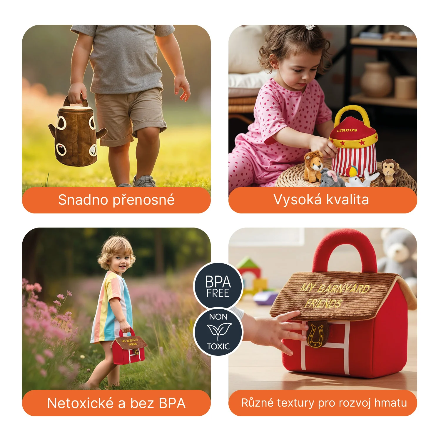 Zopa Plyšový set hraček, Farm 2