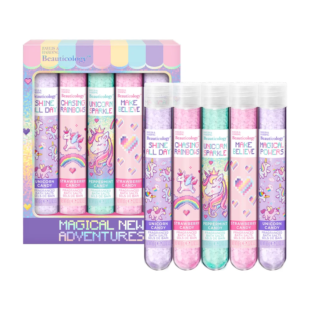 Baylis & Harding Dárková sada solí do koupele Unicorn 5x65 g