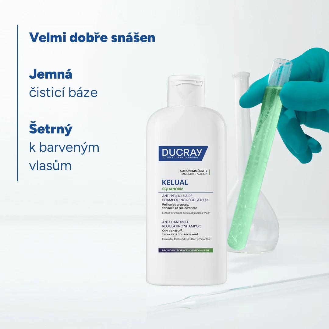 Ducray Kelual Squanorm Šampon na mastné lupy 400 ml