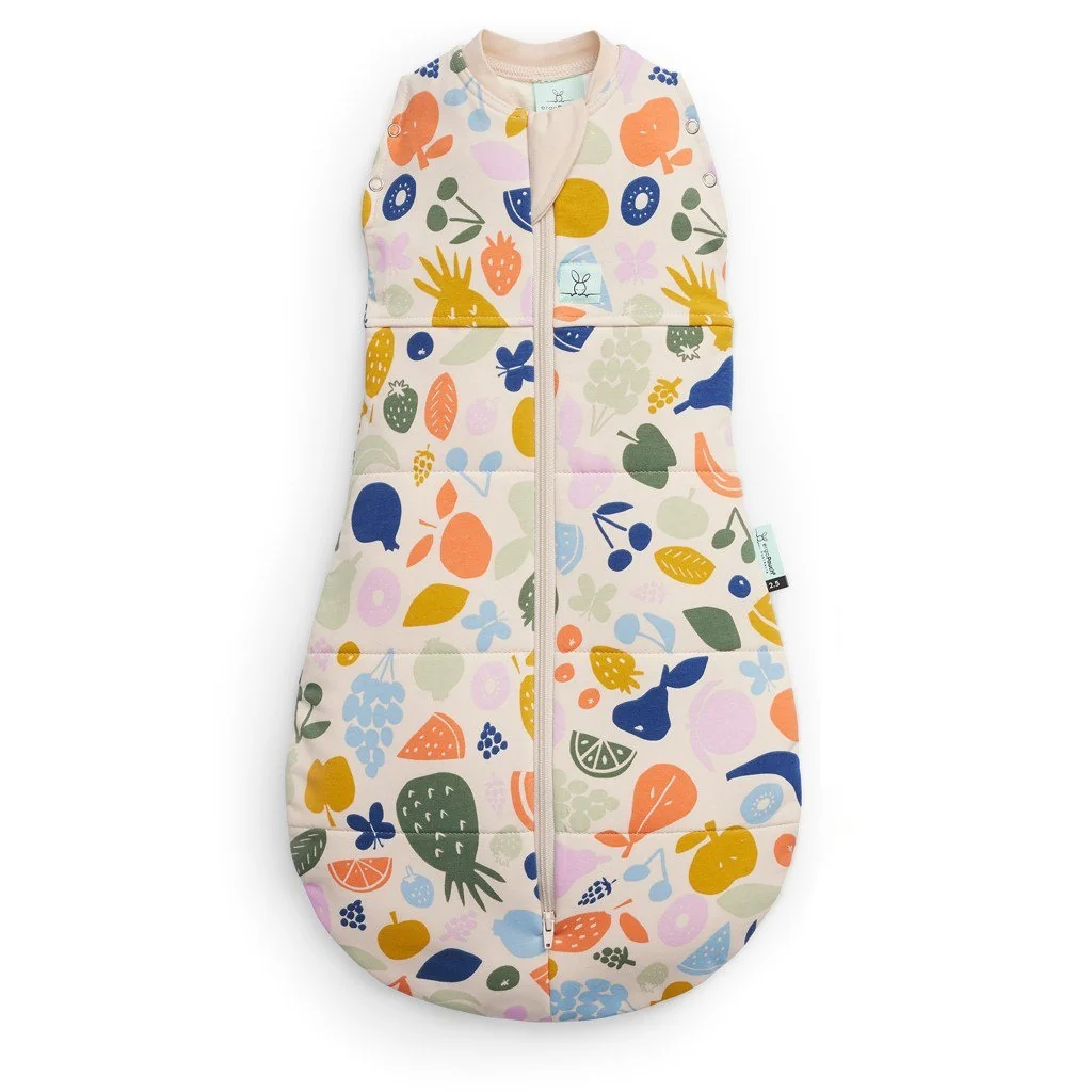Ergopouch Zavinovačka a vak na spaní 2v1 Cocoon Fruit Salad 3-6 m, 6-8 kg, 2,5 tog