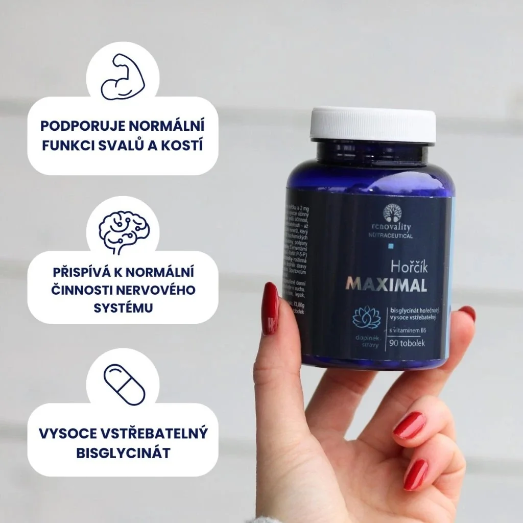Renovality Hořčík MAXIMAL s vitamínem B6 90 tobolek