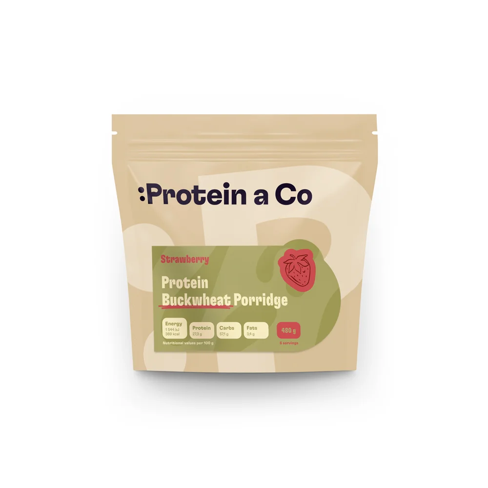 Protein a Co Proteinová pohanková kaše 480 g Jahoda