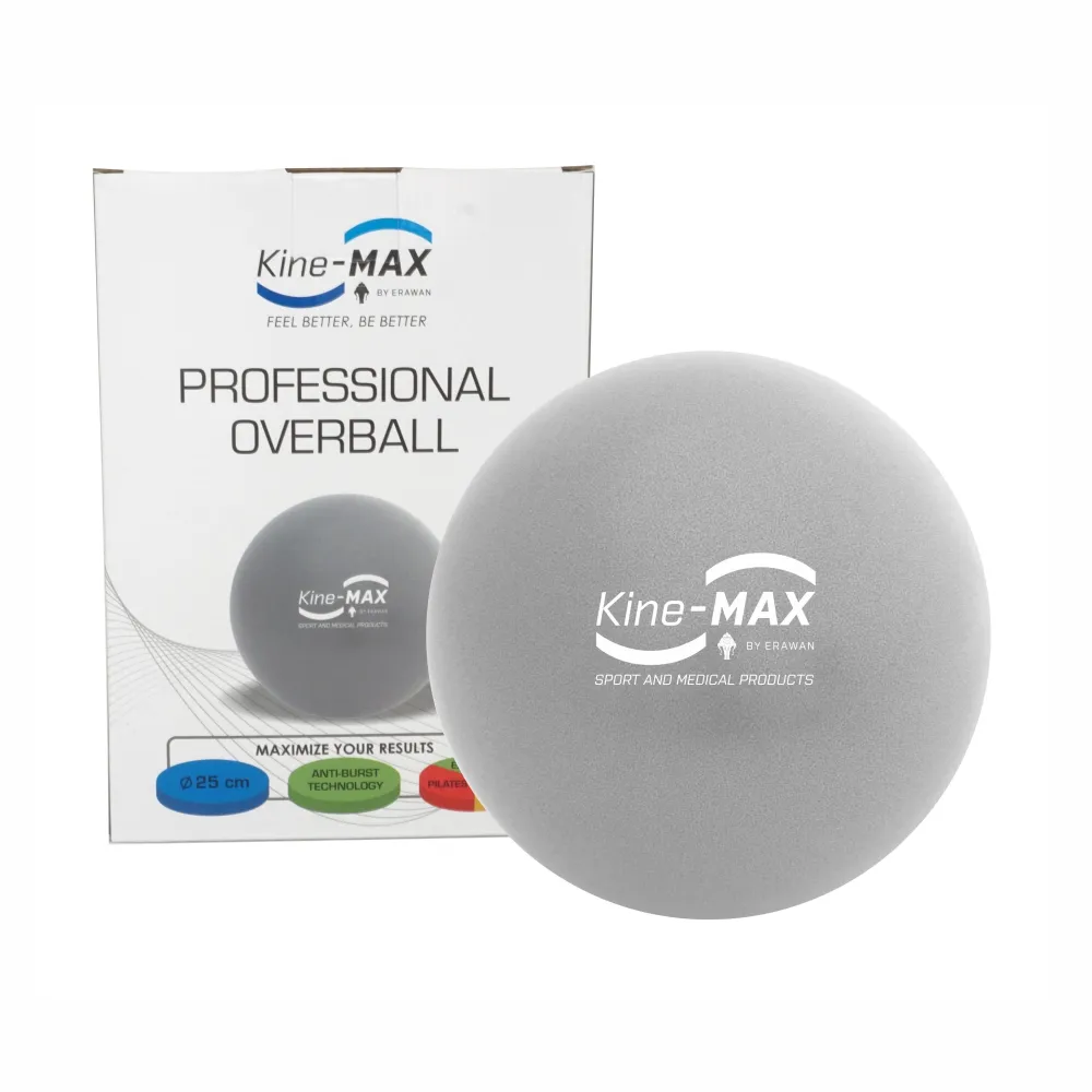 KineMAX Professional Overball 25 cm cvičební míč 1 ks stříbrný