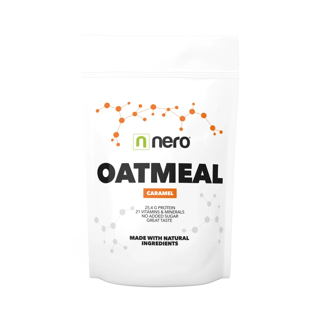 NERO Proteinová instantní ovesná kaše Nero, Karamel, 1kg 20 porcí