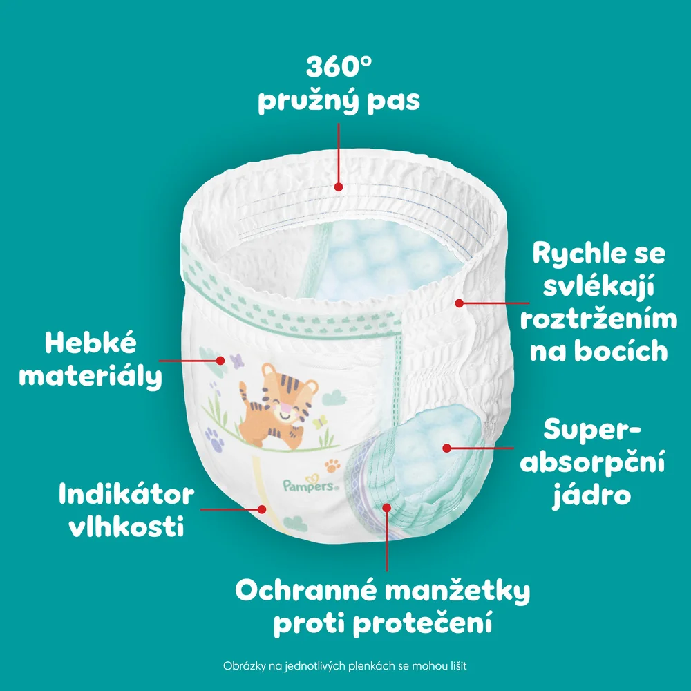 Pampers Active Baby vel. 8 17+ kg plenkové kalhotky 112 ks