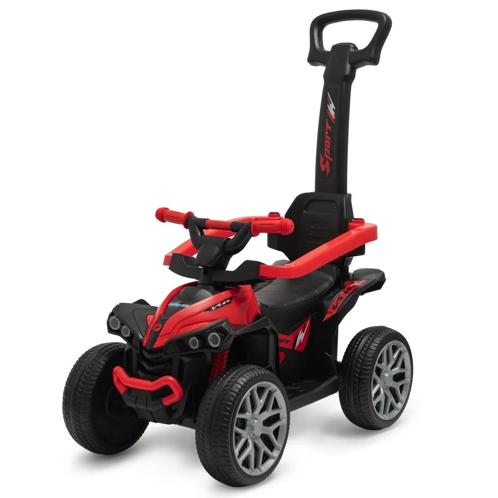 Baby Mix Dětské odrážedlo  Mega Prime EVA s vodící tyčí červené