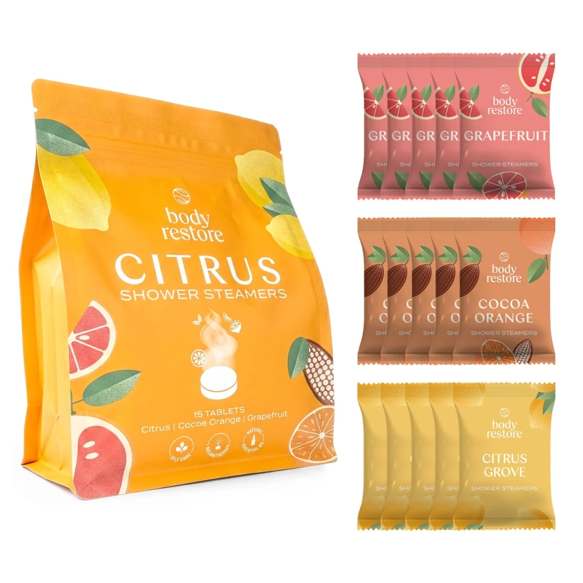 Body Restore Aromatické tablety do sprchy citrusy 15 ks