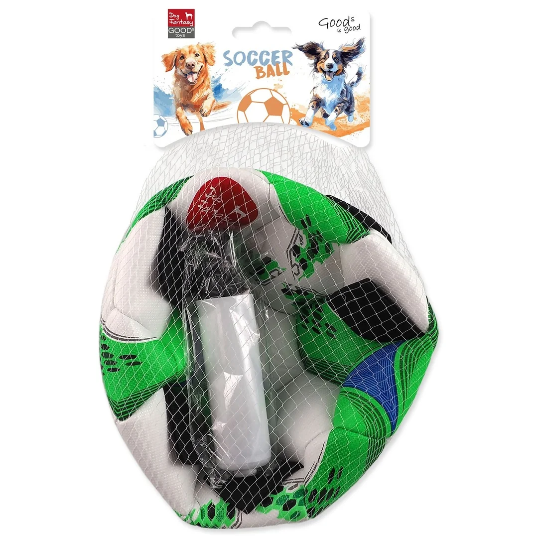 Dog Fantasy Hračka míč fotbalový s úchytky pro psy 22cm