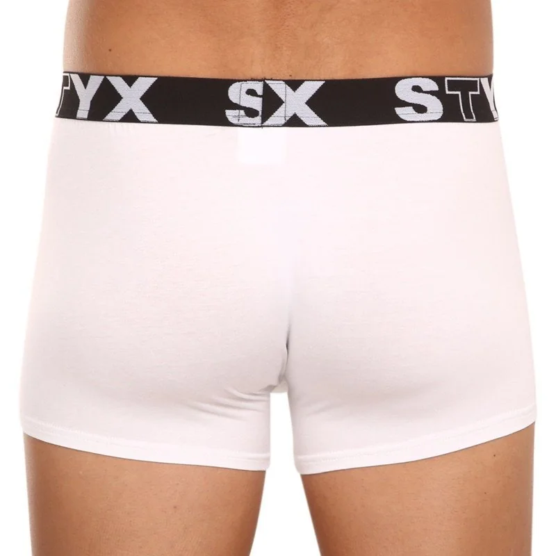 Styx 3PACK pánské boxerky sportovní guma bílé (3G1061) XL
