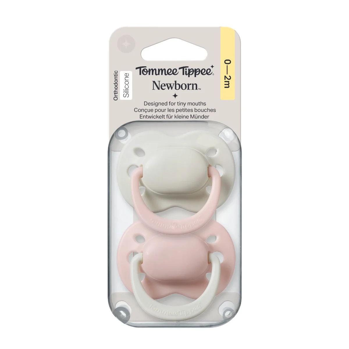 Tommee Tippee Silikonový dudlík Newborn 0-2m, Girl 2 ks růžová
