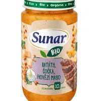 Sunar BIO příkrm Batáty, červená čočka a hovězí maso 10m+