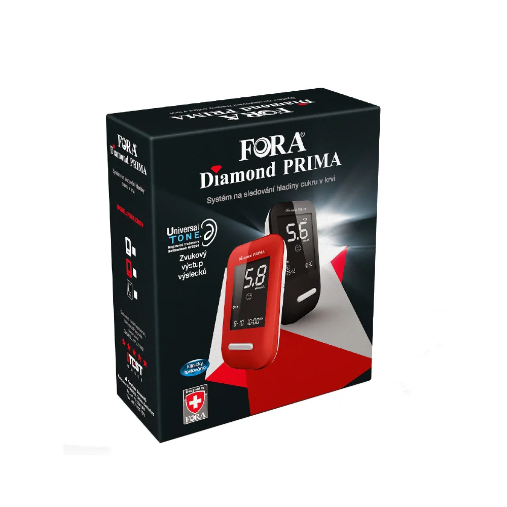 Fora Glukometr Diamond PRIMA set DM10 bílý
