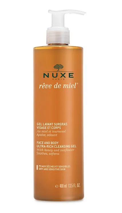 Nuxe Rêve de Miel Zvláčňující sprchový gel na obličej a tělo 400 ml