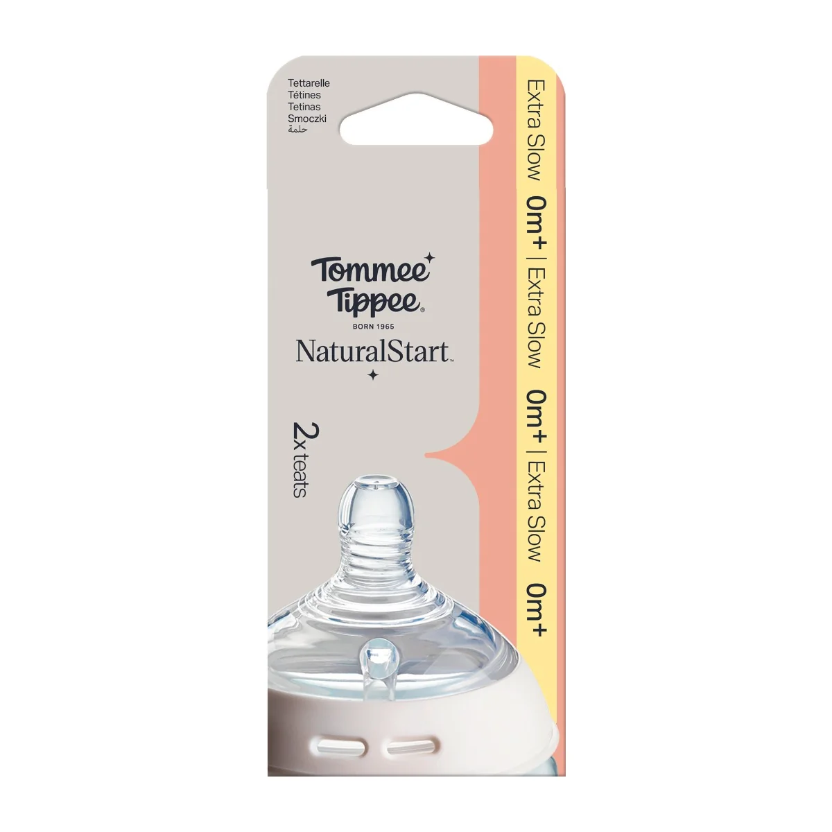 Tommee Tippee Natural Start Anti-Colic Savička na lahev extra pomalý průtok 0m+ 2 ks
