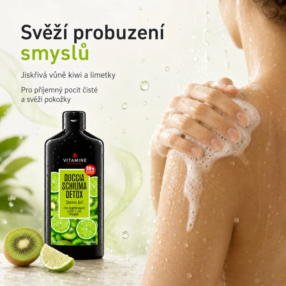 Vitamine Detox Kiwi a limetka sprchový gel 400 ml