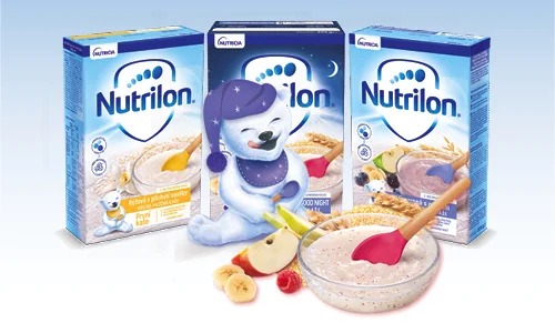 Nutrilon prémiové obilno-mléčné kaše s prebiotiky GOS/FOS Nutrilon prémiové obilno-mléčné kaše s prebiotiky GOS/FOS