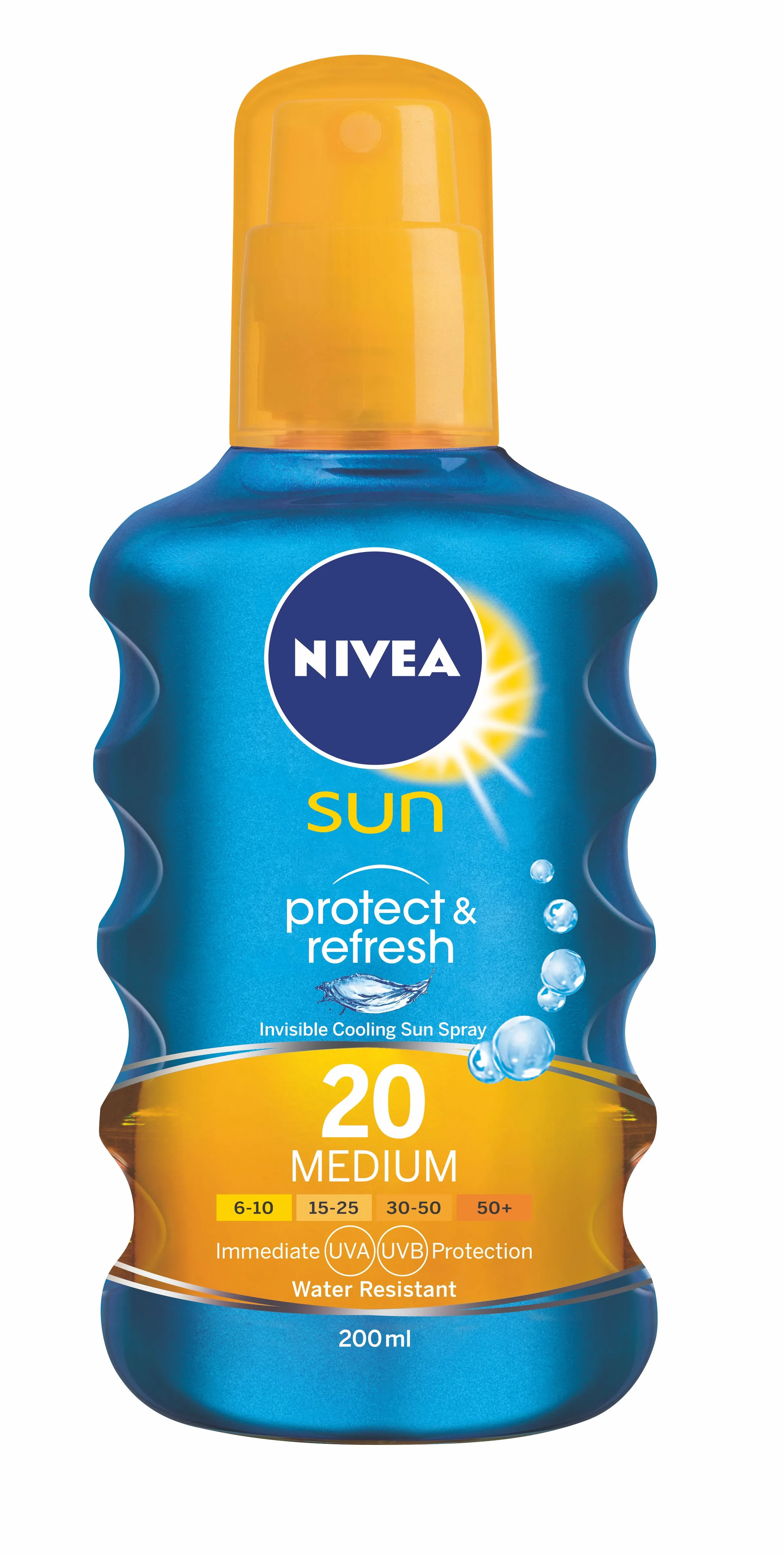 Nivea SUN Protect & Refresh Neviditelný sprej na opalování SPF20 200 ml