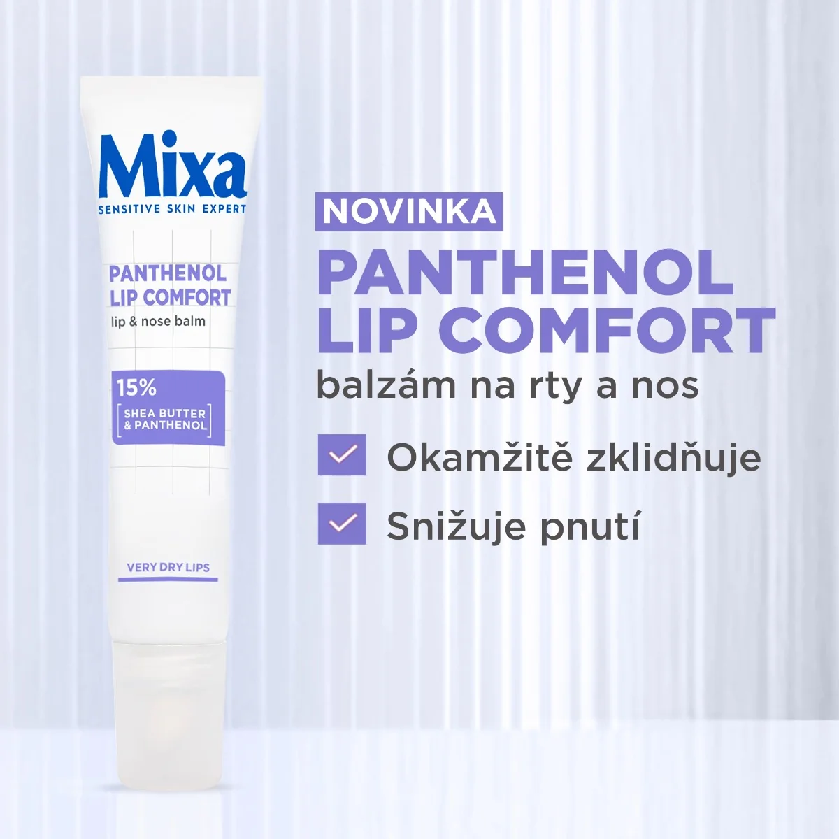 Mixa Panthenol Lip Comfort balzám na rty a nos 10 ml