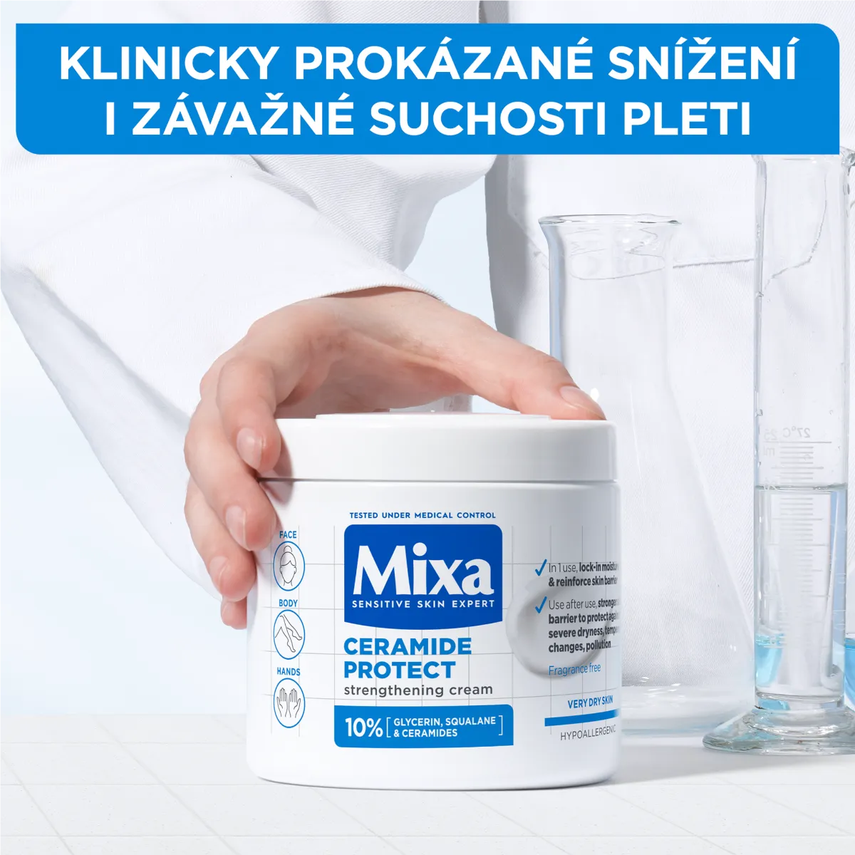 Mixa Posilující tělová péče pro velmi suchou pokožku 400 ml