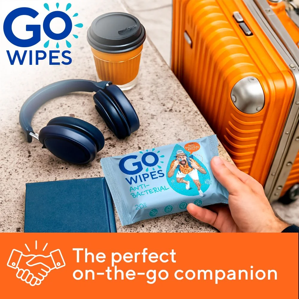 GoWipes Osvěžující vlhčené ubrousky s antibakteriálním účinkem Plastic Free 20 ks