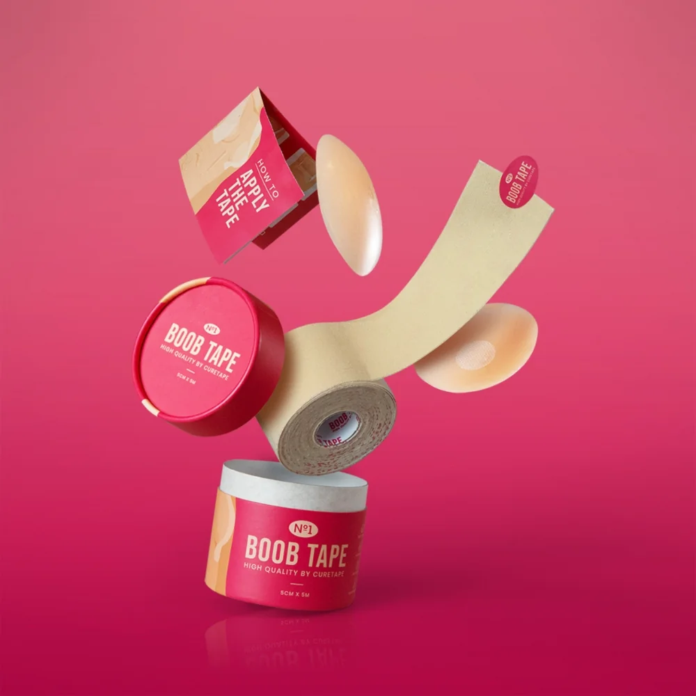 CureTape BoobTape 5 cm x 5 m tejpovací páska na prsa béžová