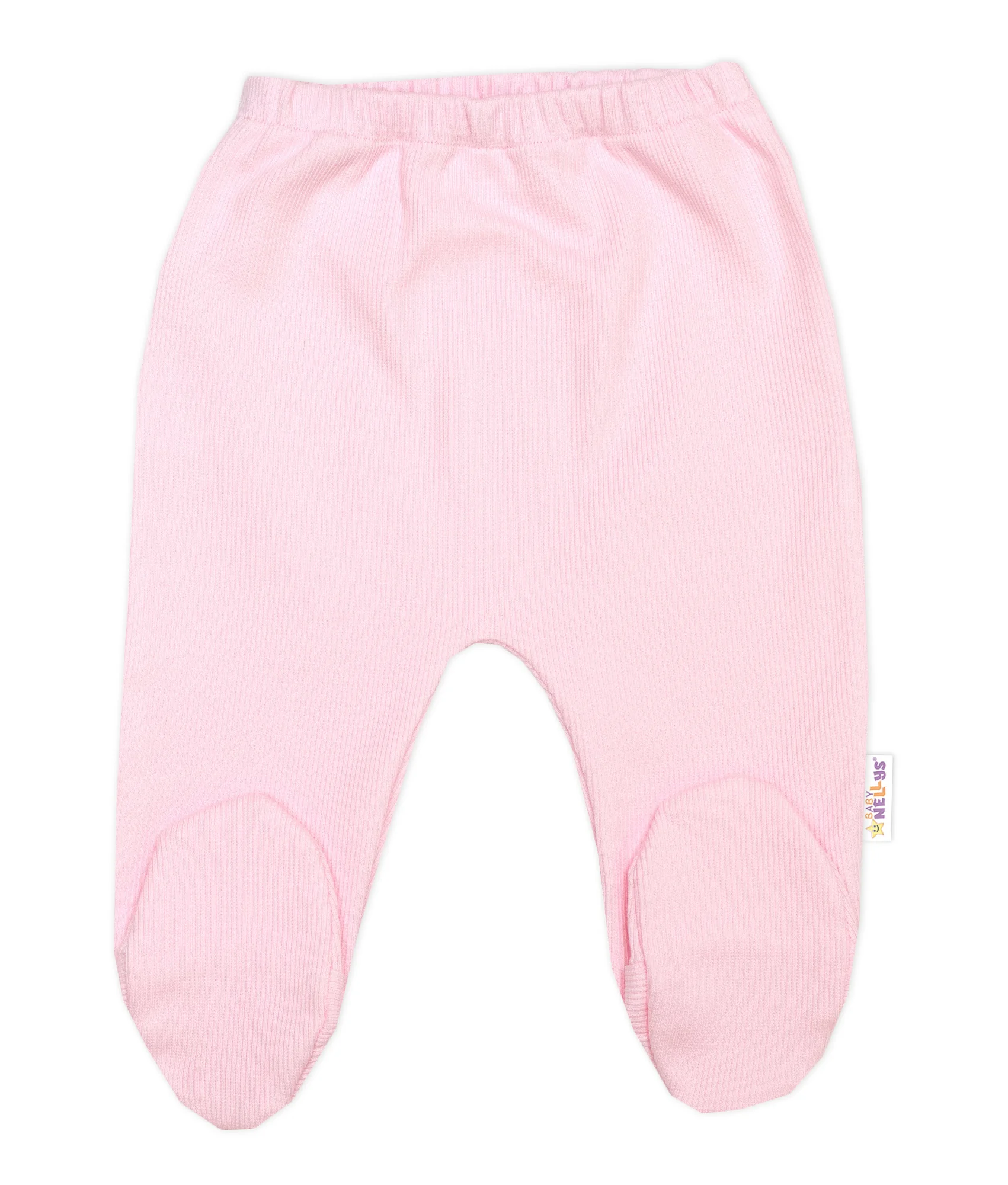 Baby Nellys Žebrovaná sada, Star 5D, body, polodupačky, kabátek, čepička - růžová, bílá,68