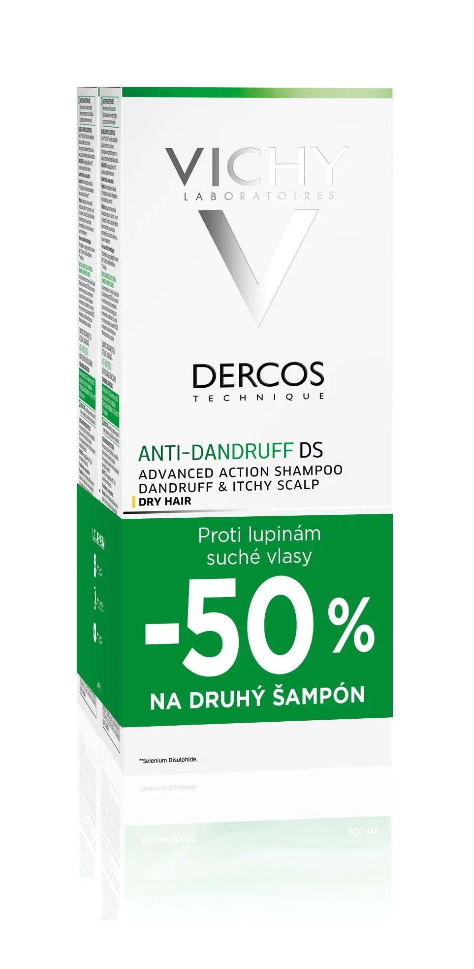 Vichy Dercos Šampon proti lupům na suché vlasy duopack 2x200 ml