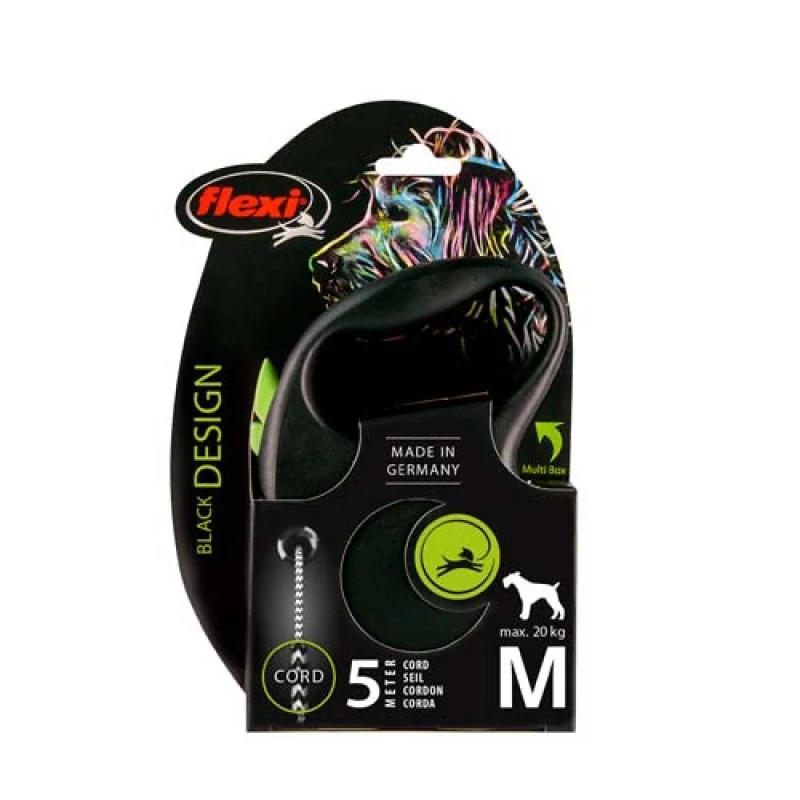 Flexi Vodítko Black Design lanko M zelené 5m