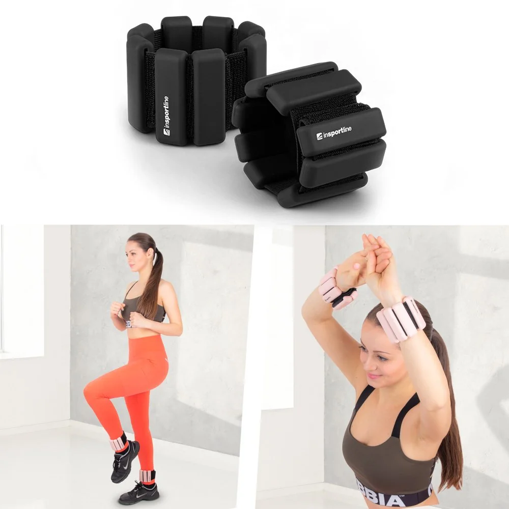 inSPORTline Fitness závaží na kotník a zápěstí Brace růžová