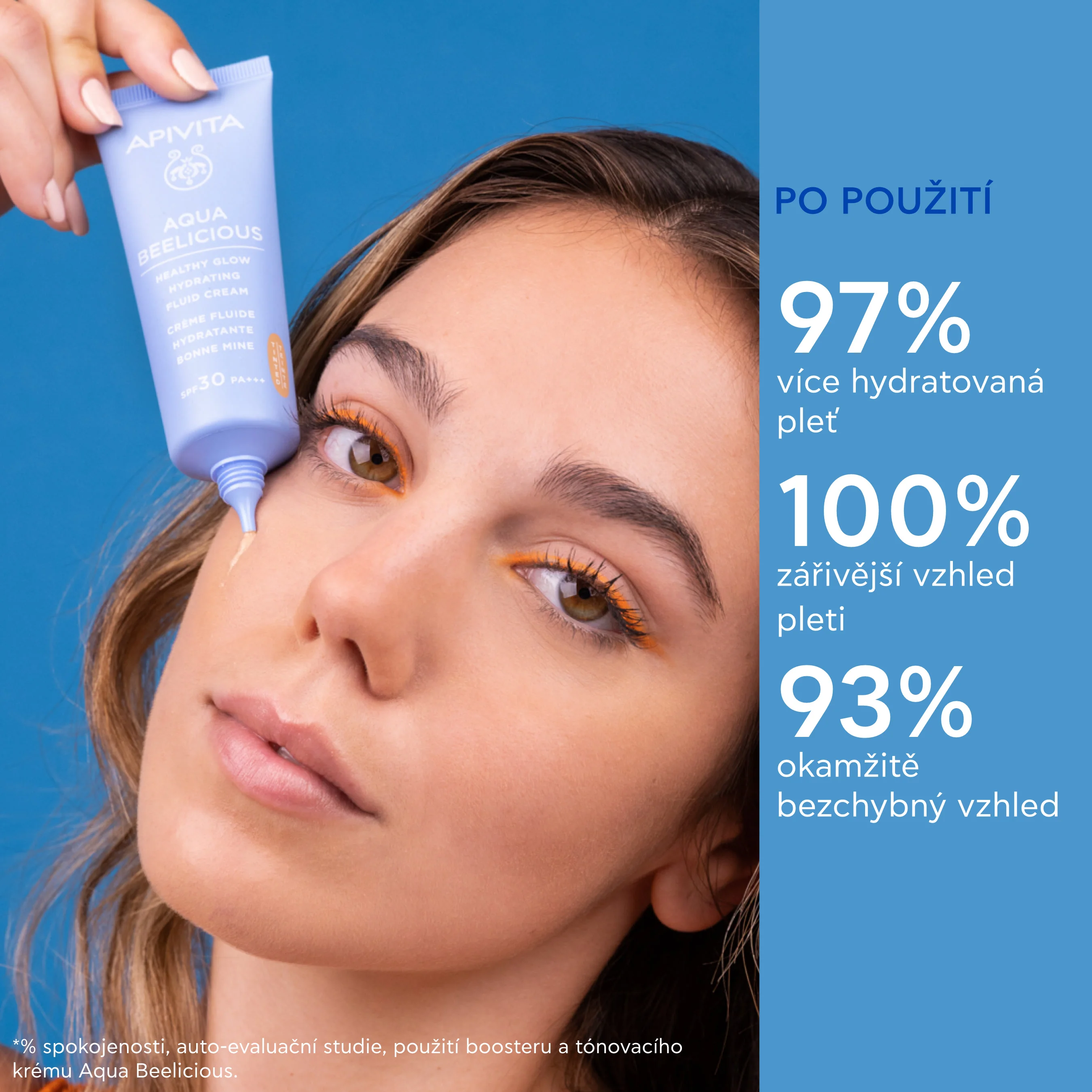APIVITA Aqua Beelicious SPF30 tónovaný hydratační krém 40 ml