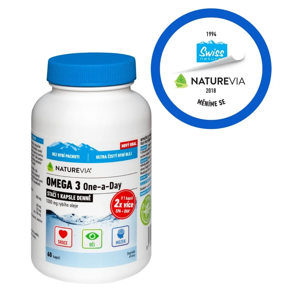 NatureVia Omega 3 One a Day 60 kapslí