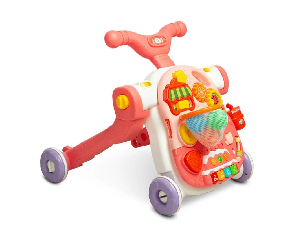 Toyz Multifunkční chodítko 5v1 - růžové