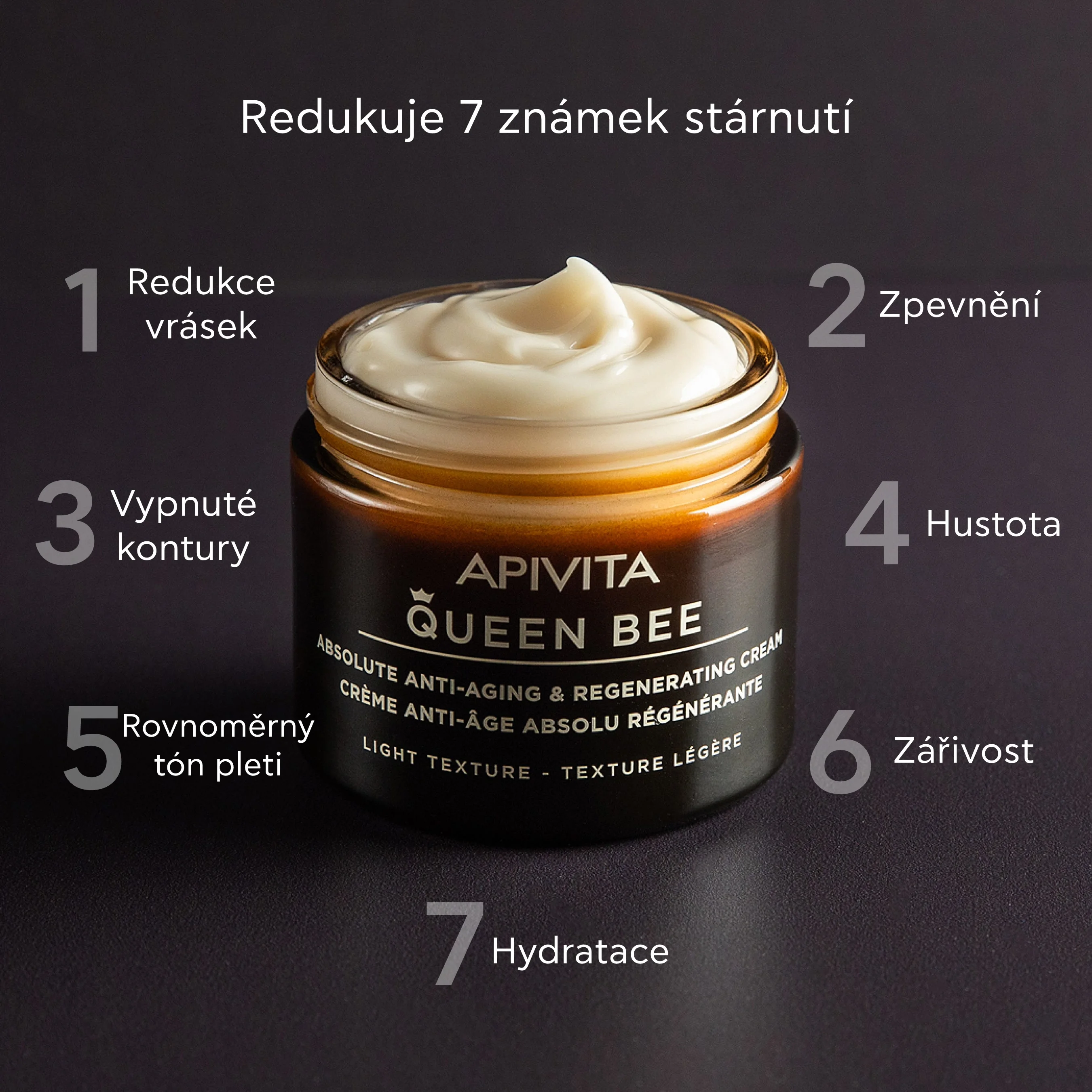 APIVITA Queen Bee lehký regenerační krém proti stárnutí pleti 50 ml