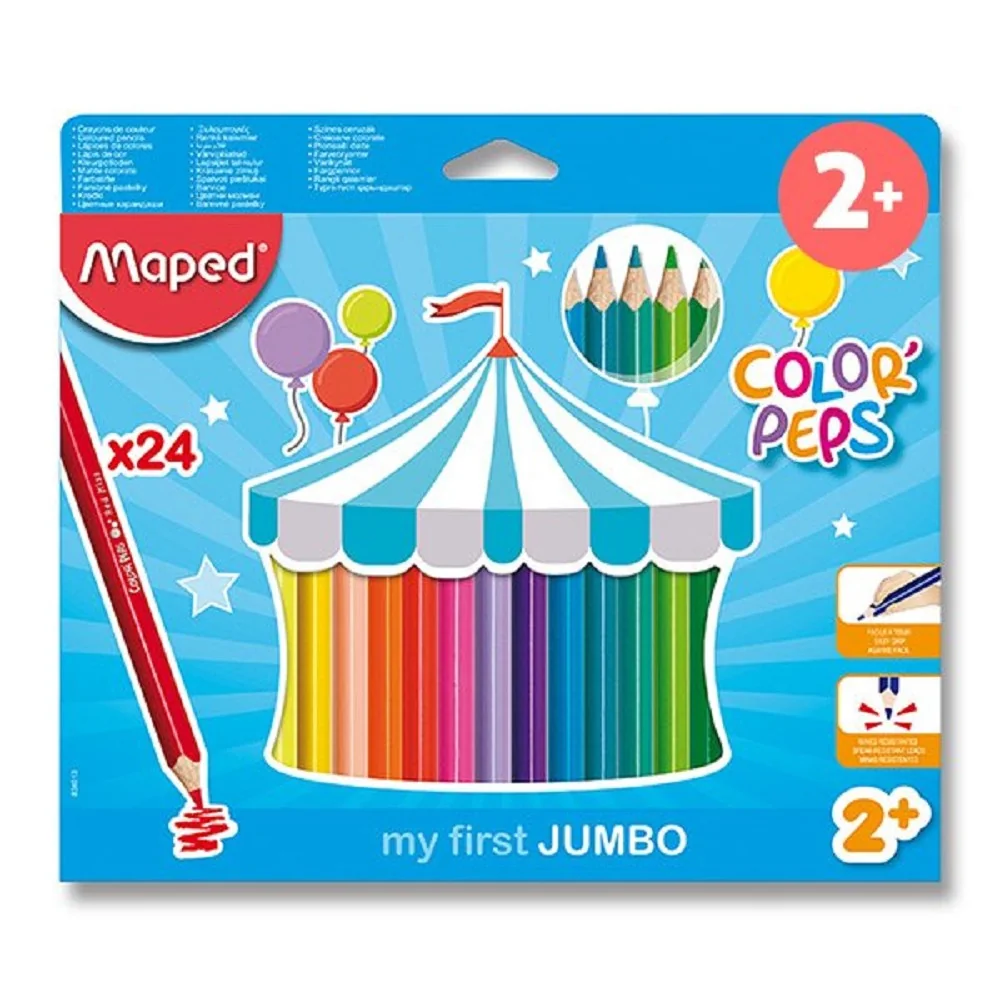 MAPED Pastelky JUMBO 3HR Color Peps 24ks