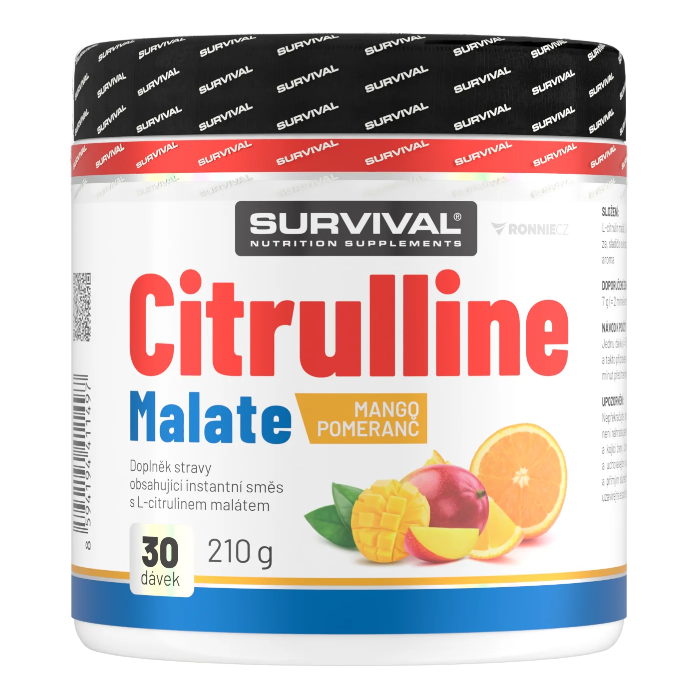 Survival Citrulline Malate 210 g mango-pomeranč