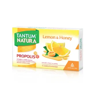 Tantum Natura Lemon&Honey 15 gumových pastilek