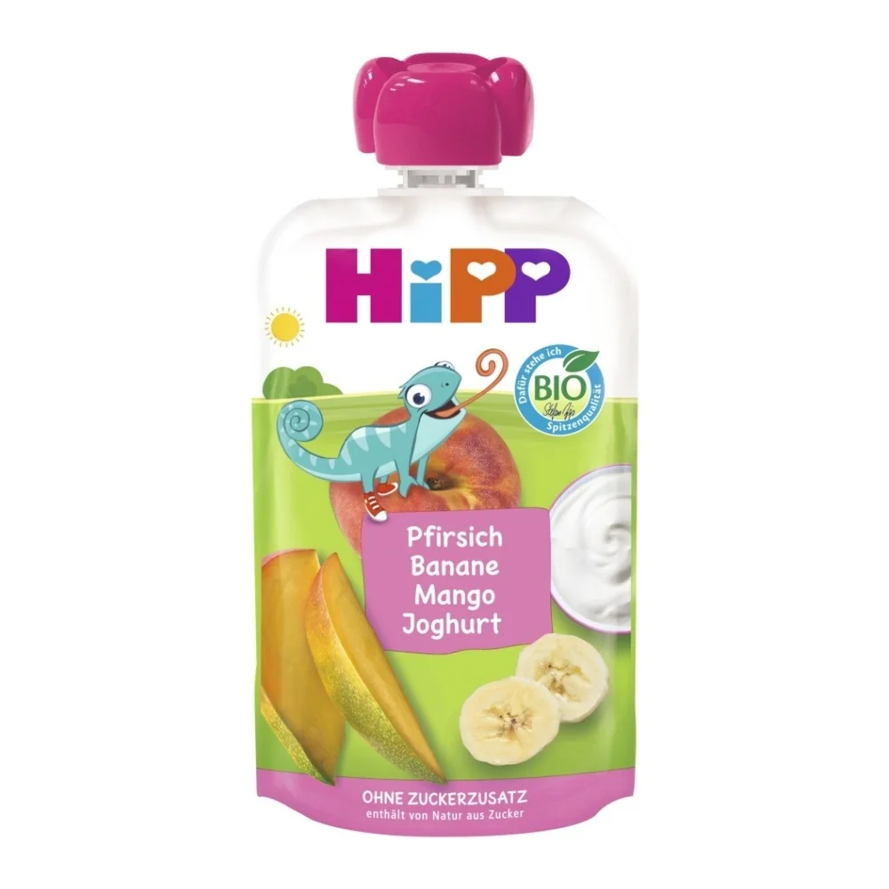 Hipp BIO Broskev-Banán-Mango-Jogurt 100 g