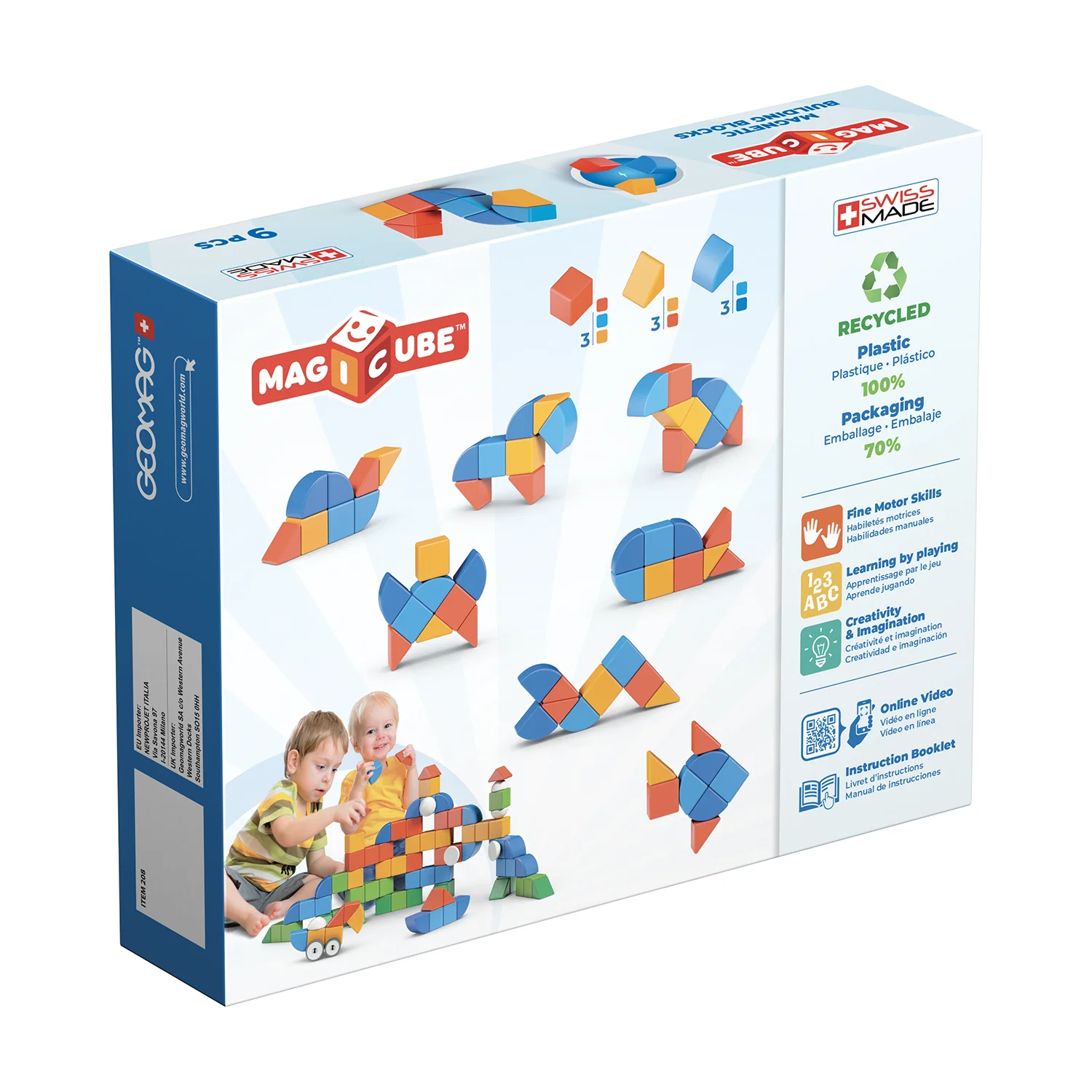 Geomag Magicube Shapes magnetická stavebnice 9 dílků