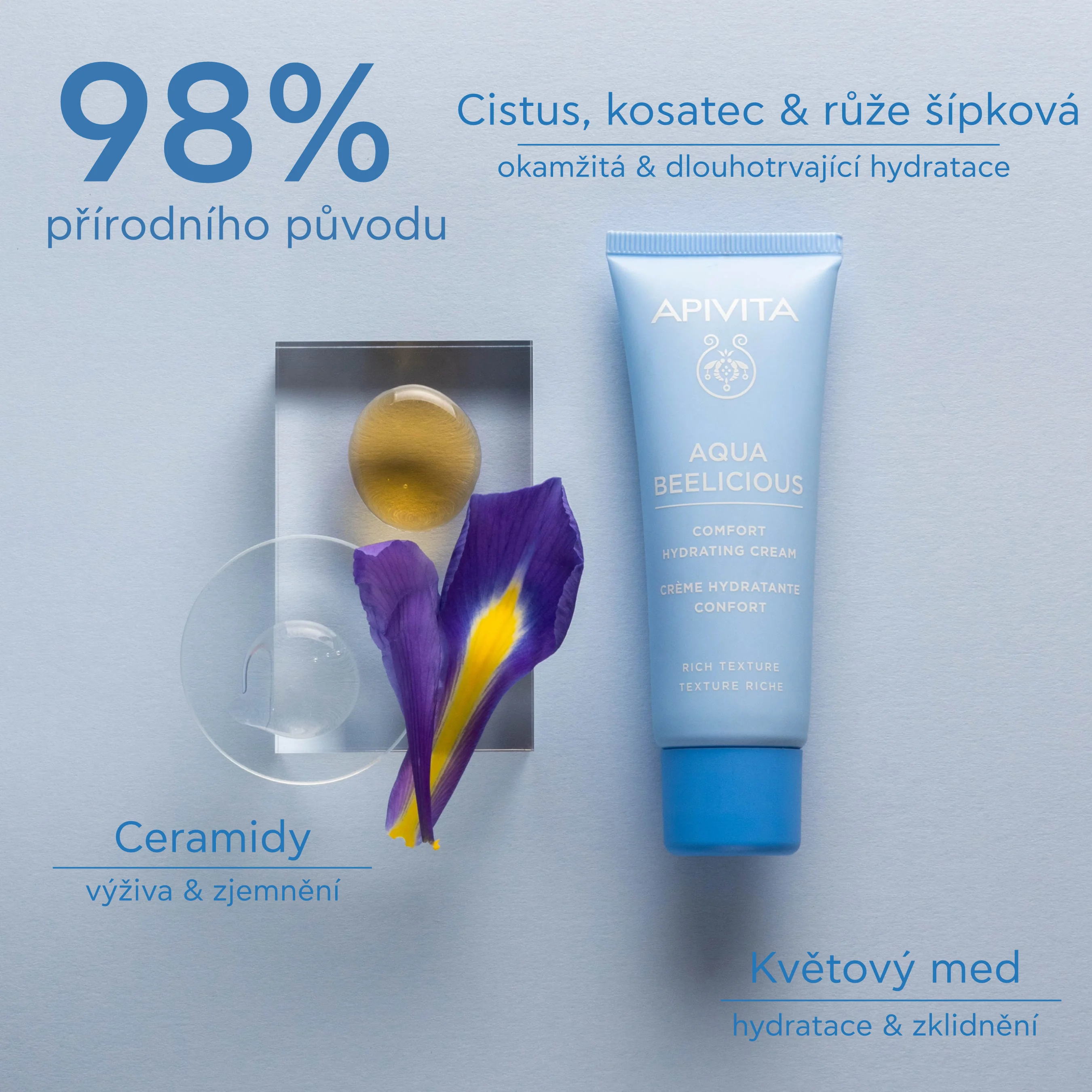 APIVITA Aqua Beelicious Comfort hydratační krém 40 ml