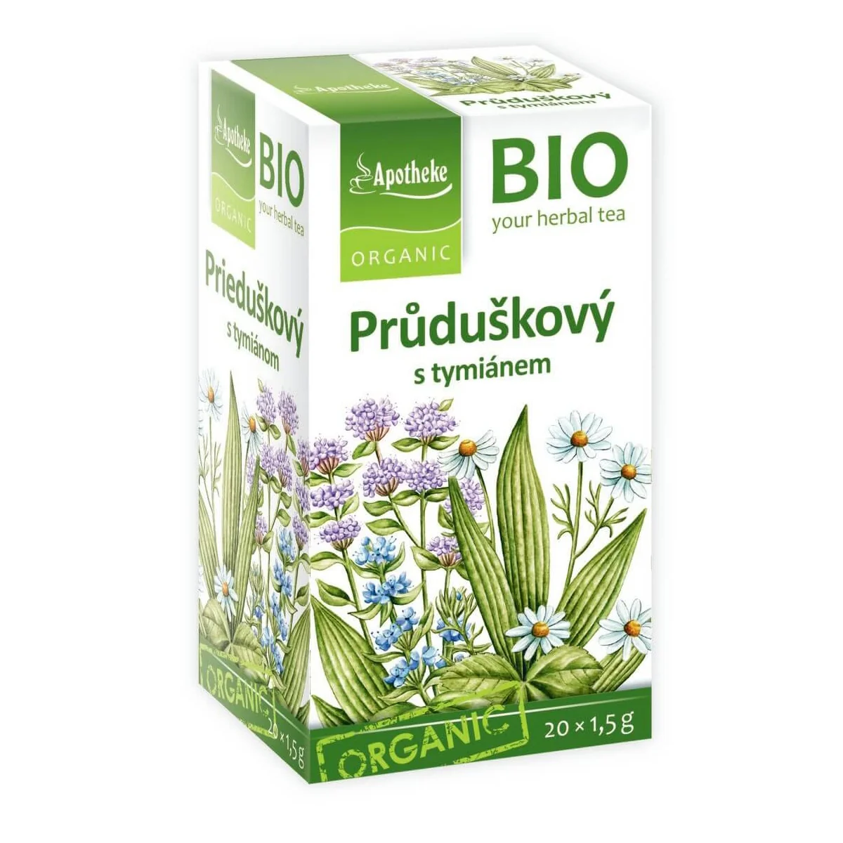 Apotheke BIO Průduškový čaj s tymiánem 20x1,5 g