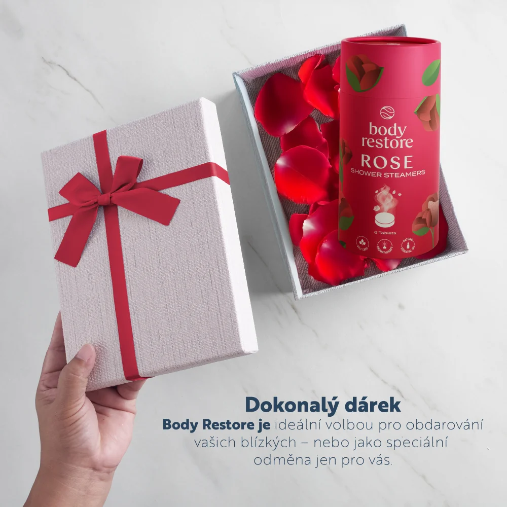 Body Restore Aromatické tablety do sprchy růže 6 ks