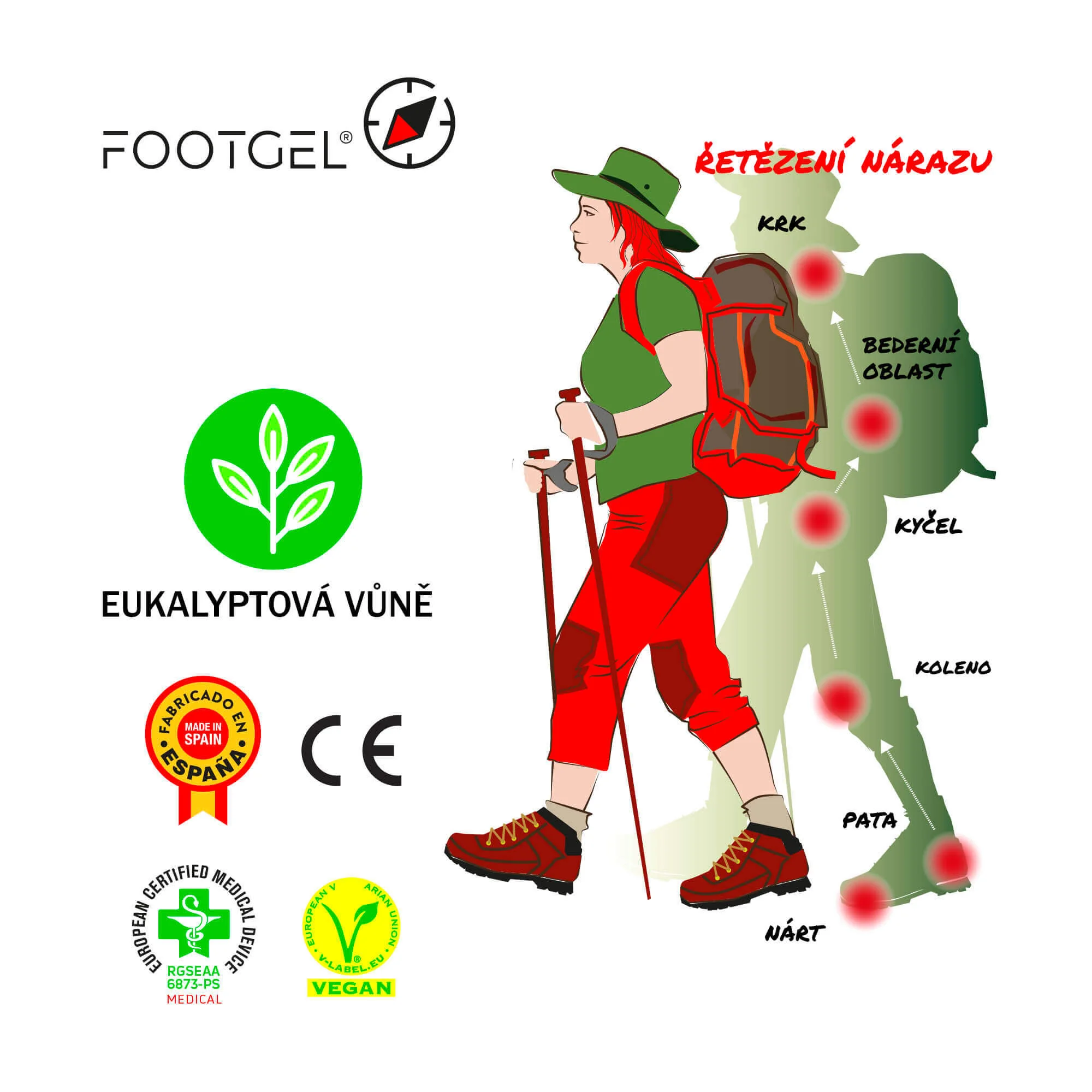 FOOTGEL Vložky do bot CAMINO EU 39-42