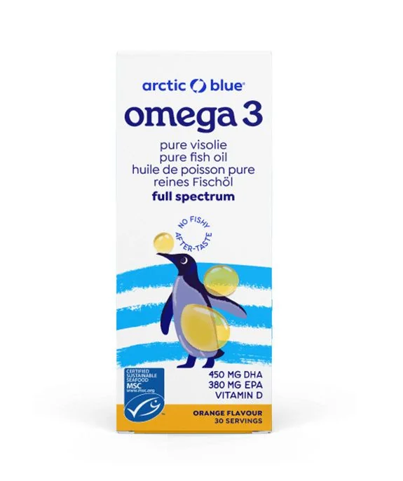 Arctic Blue Kids Omega 3 450 mg DHA + 380 mg EPA + vitamin D 150 ml