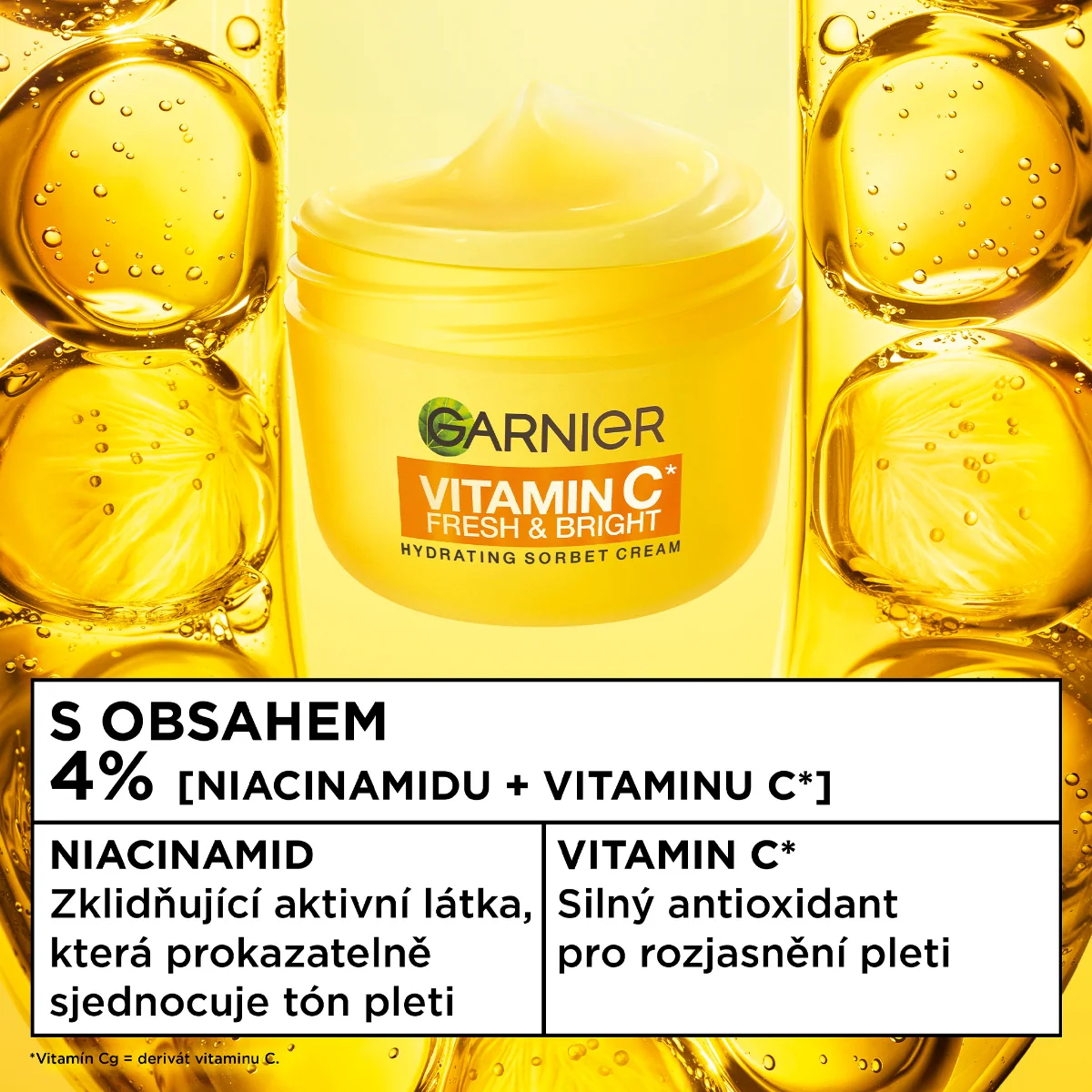 Garnier Vitamin C* Fresh & Bright hydratační sorbet krém 85 ml