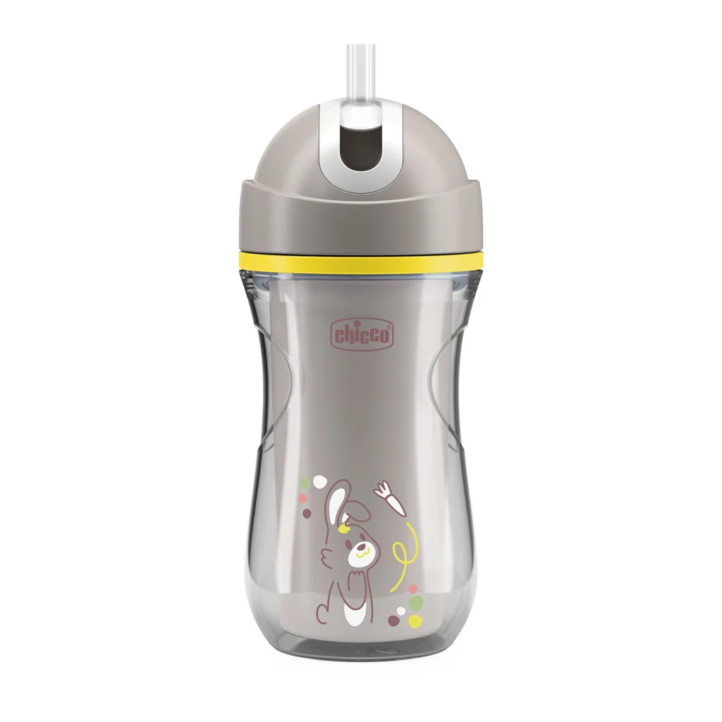 Chicco Hrneček Sport termo se slámkou 14m+ 266 ml grey