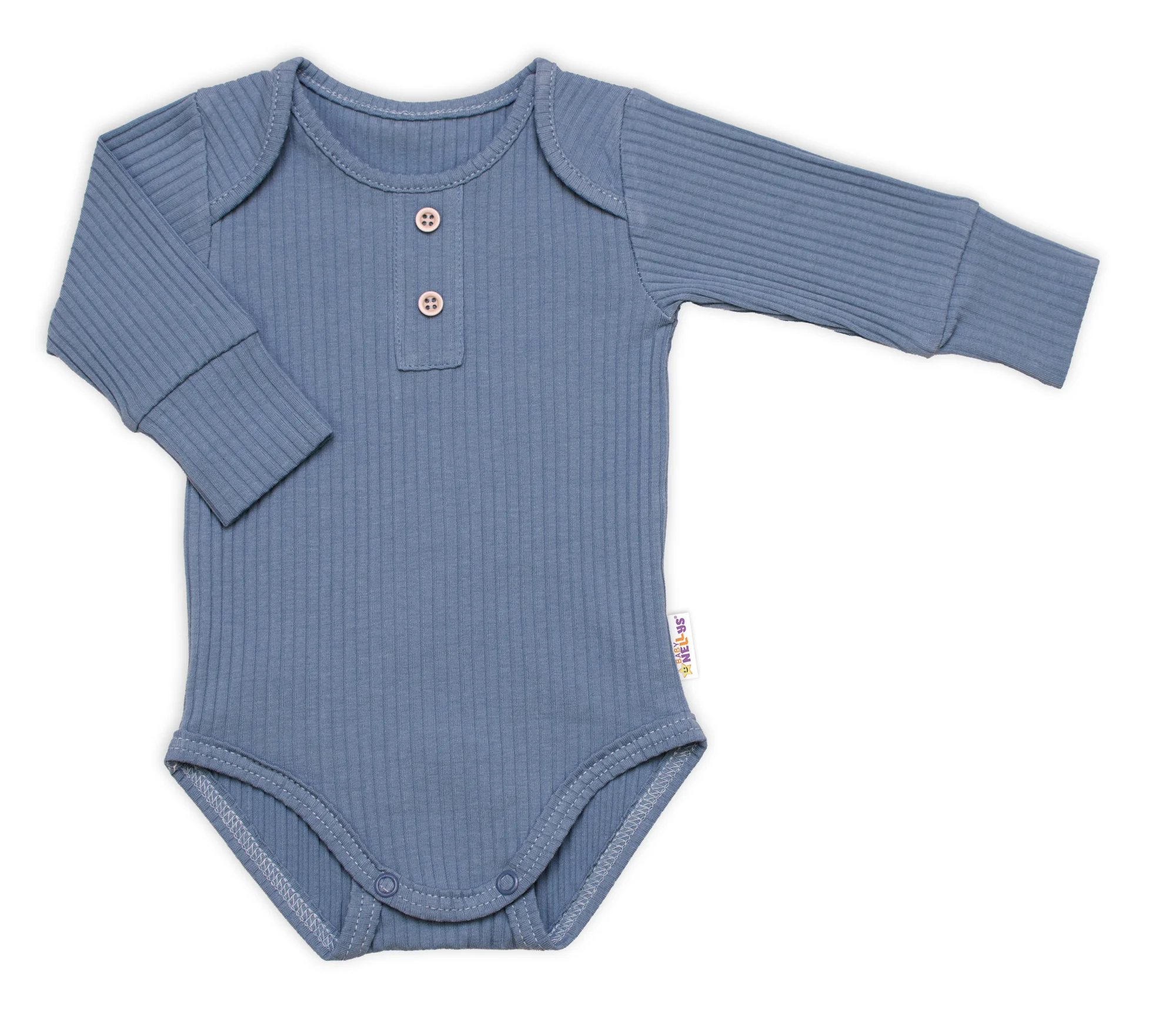 Baby Nellys Žebrovaná rostoucí souprava 3D, Baby Boy - jeans, vel. 68/74