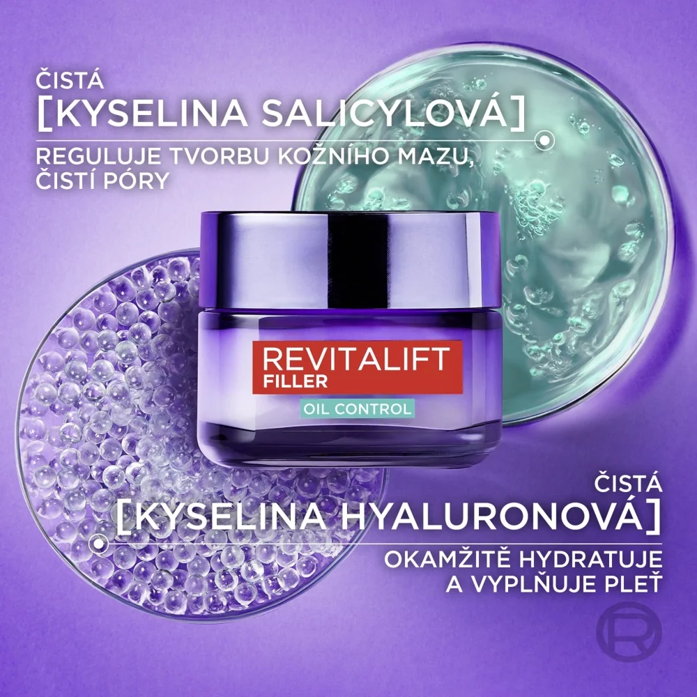 Loréal Paris Revitalift Filler Hyaluron vyplňující gelový krém pro mastnou až smíšenou pleť 50 ml