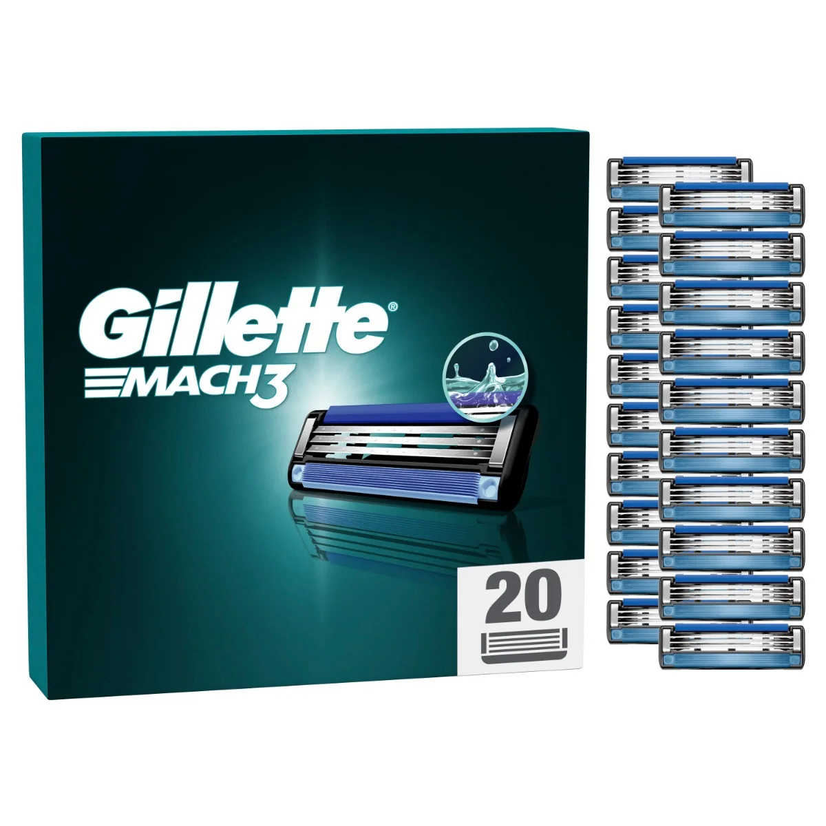 Gillette Mach3 náhradní hlavice 20 ks
