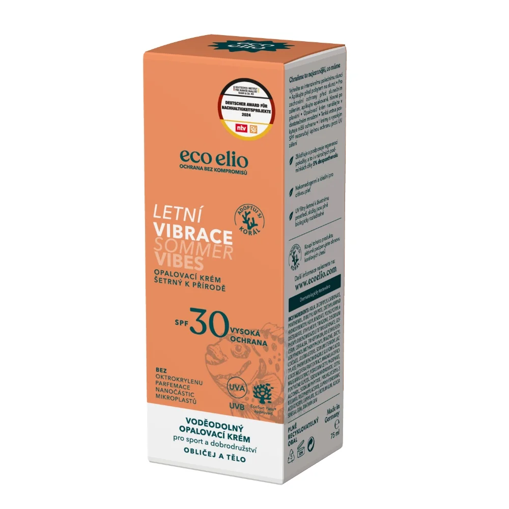 Eco elio Opalovací krém Letní vibrace SPF30 75 ml